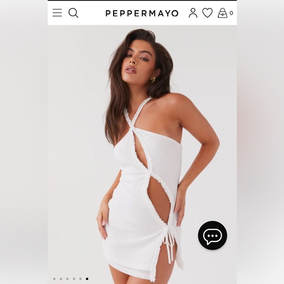 Peppermayo Other - Midnight Rhapsody Ruffle Mini Dress - White